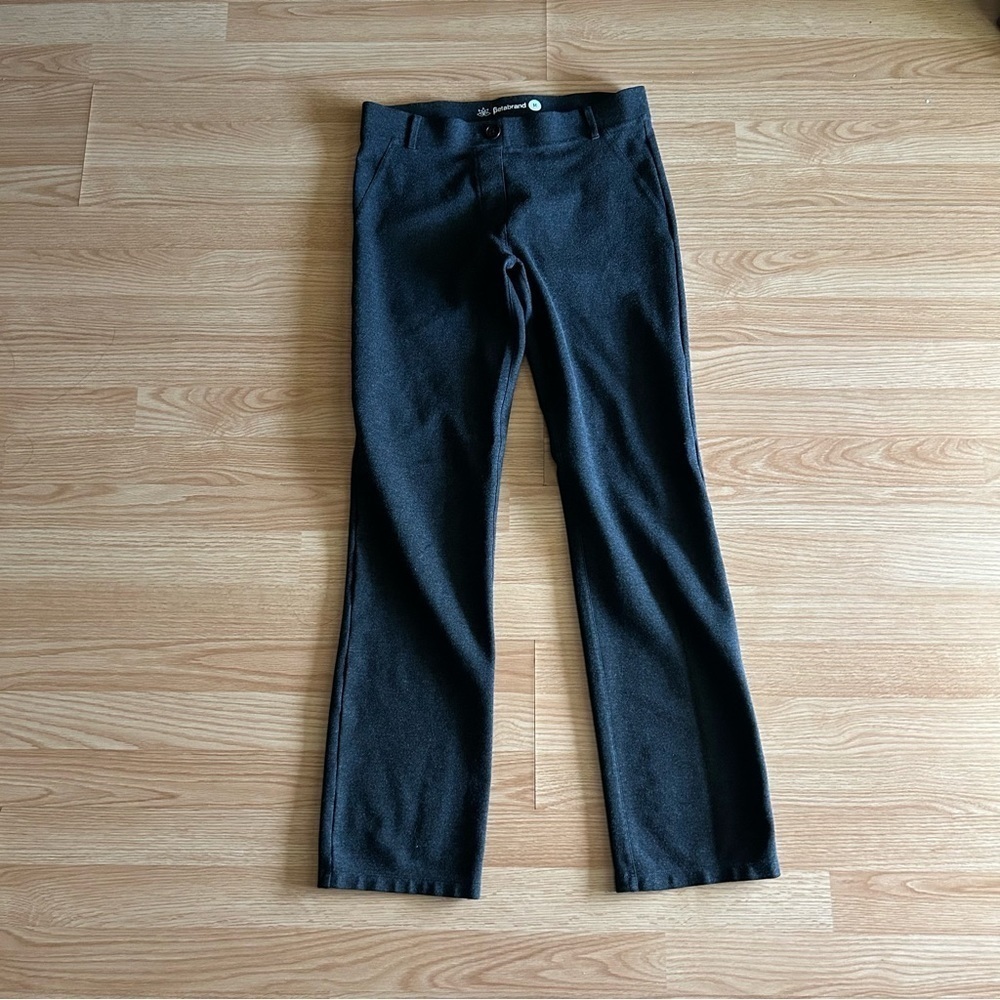 Betabrand Charcoal Yoga Straight Leg Dress Pants Medium